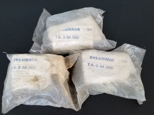 LOT OF 3 NEW SYLVANIA TA-3-M-500 LUG ASSEMBLIES 800 AMP MAX TA3M500