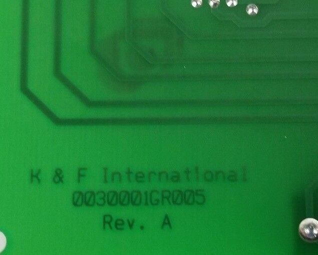 LOT OF 3 NEW K&F INTERNATIONAL 0030001GR005 CIRCUIT BOARD, REV. A