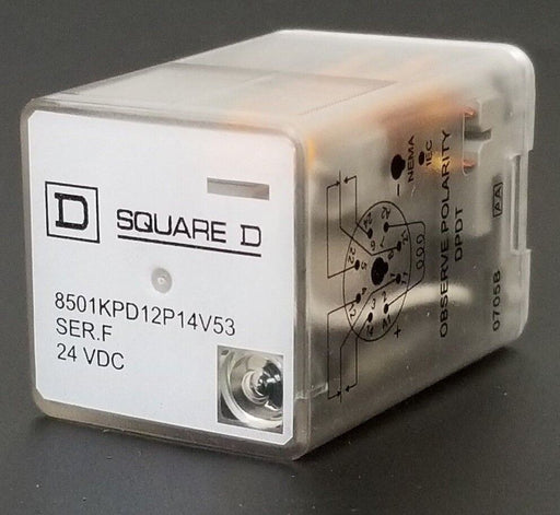 SQUARE D 8501KPD12P14V53 RELAY SER. F, 24VDC