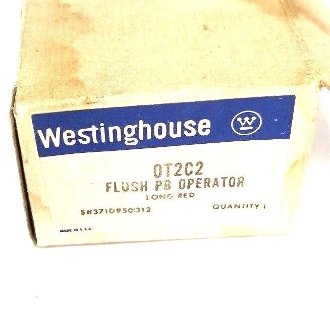 NIB WESTINGHOUSE OT2C2 FLUSH PUSHBUTTON OPERATOR 0T2C2