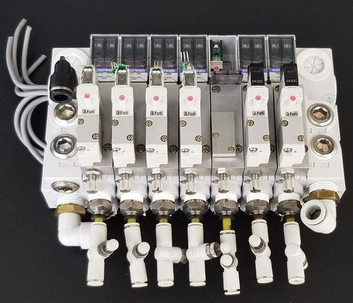 KOGANEI PBM7P-3W SOLENOID VALVE BLOCK, GA110E1-PSL-1L-7W, PB24C-38W, PB24C-39W