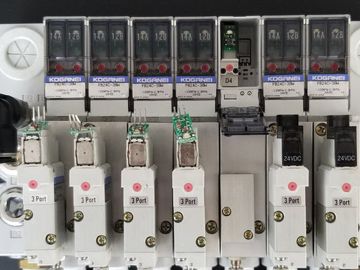 KOGANEI PBM7P-3W SOLENOID VALVE BLOCK, GA110E1-PSL-1L-7W, PB24C-38W, PB24C-39W