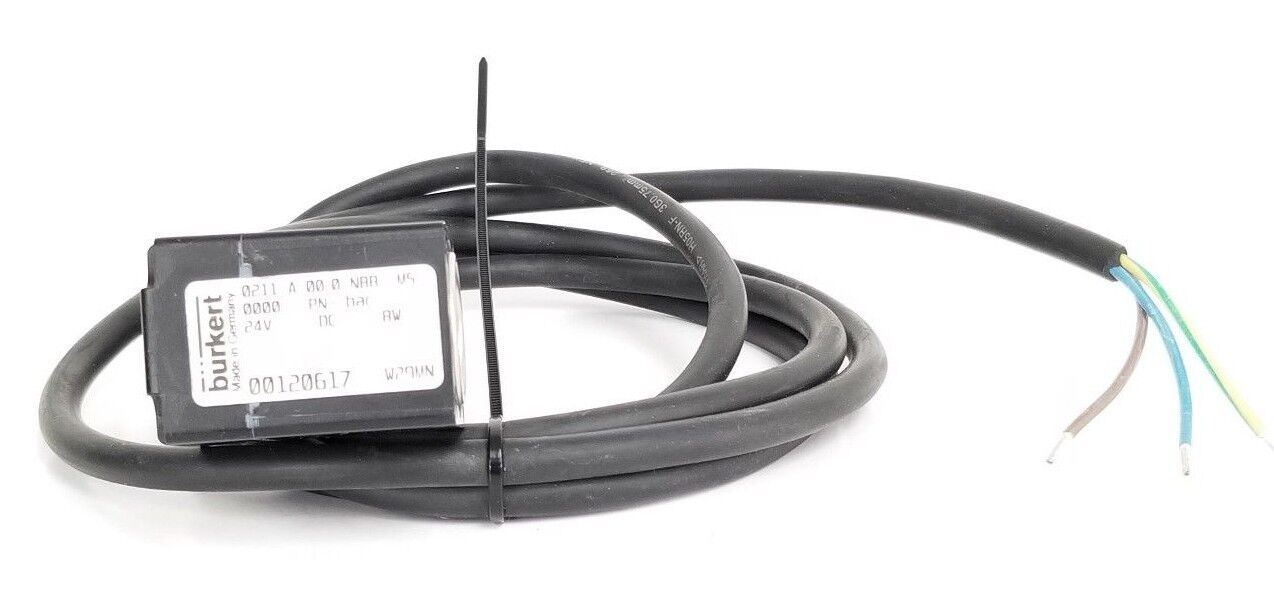 BURKERT 00120617 SOLENOID VALVE CONTROL HEAD 0211 A 00,0 NBR MS, 8W, 24VDC