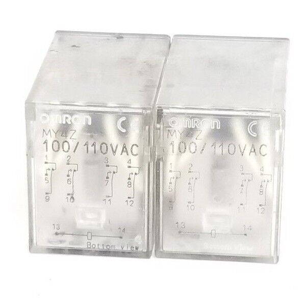 LOT OF 2 OMRON MY4Z 100/110VAC RELAYS