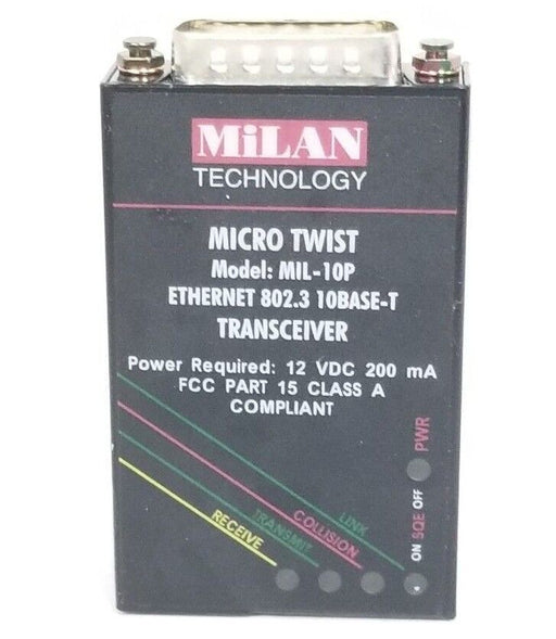 MILAN MIL-10P MICRO TWIST ETHERNET 802.3 10BASE-T TRANSCEIVER 09HI215-H10P