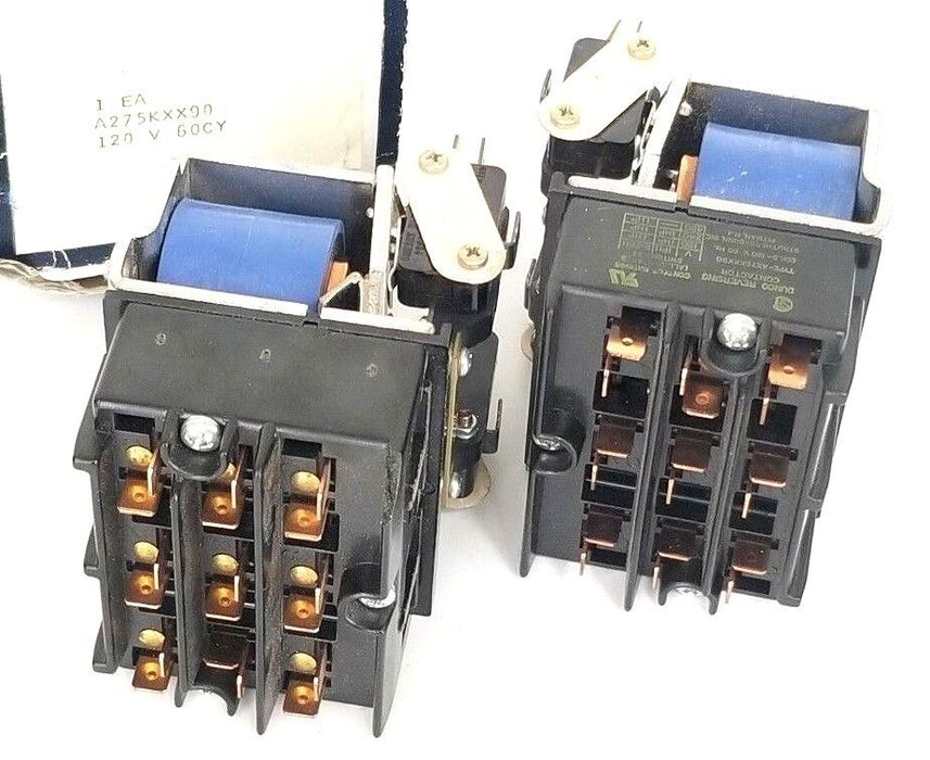 LOT OF 2 DUNCO A275KXX90 REVERSING CONTACTORS, 48VDC COILS