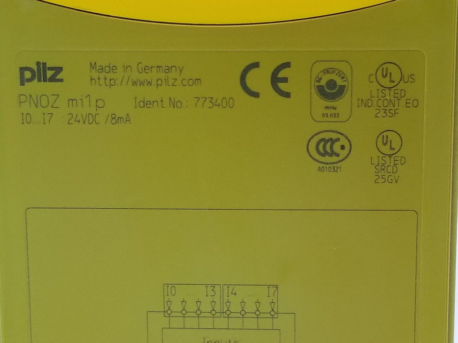 PILZ PNOZ MI1P EXPANSION MODULE IDENT. NO. : 773400, 24VDC/8mA