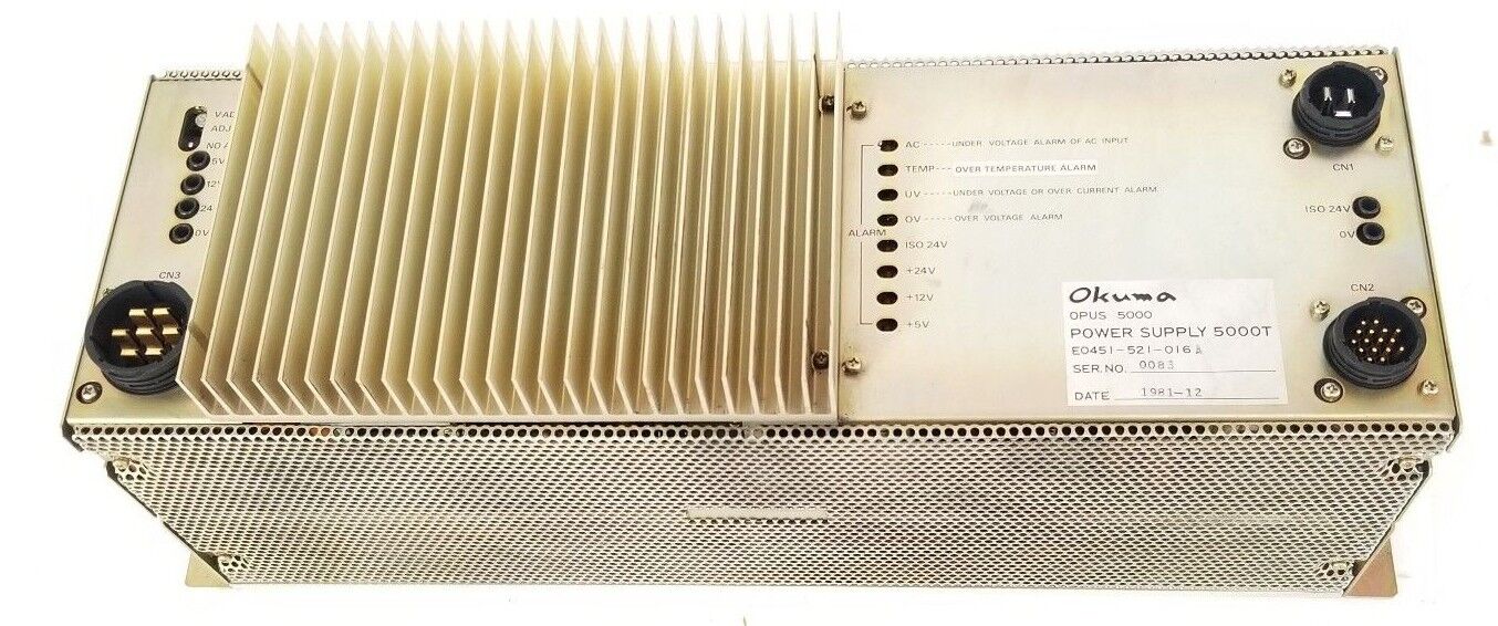 OKUMA OPUS 5000 E0451-521-016A POWER SUPPLY 5000T E0451521016A