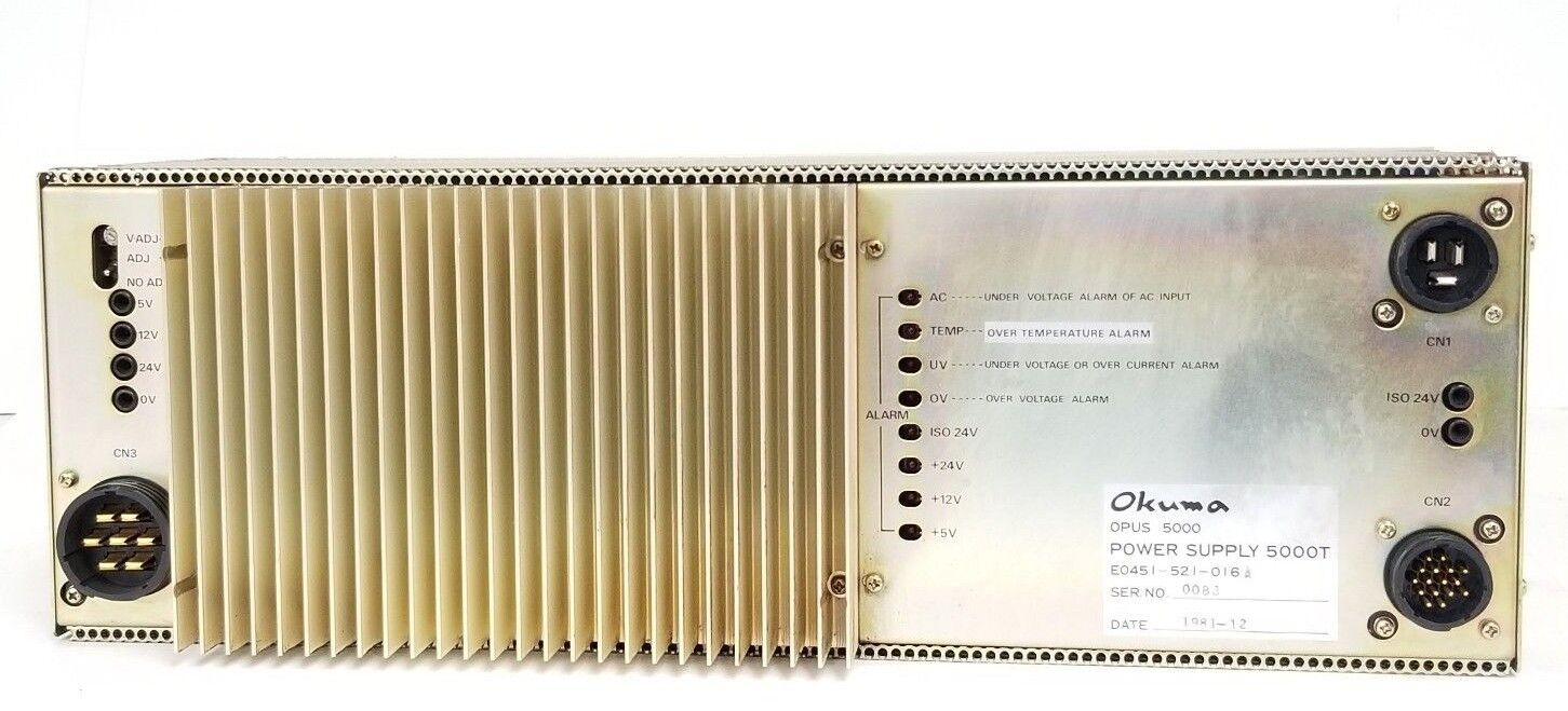 OKUMA OPUS 5000 E0451-521-016A POWER SUPPLY 5000T E0451521016A