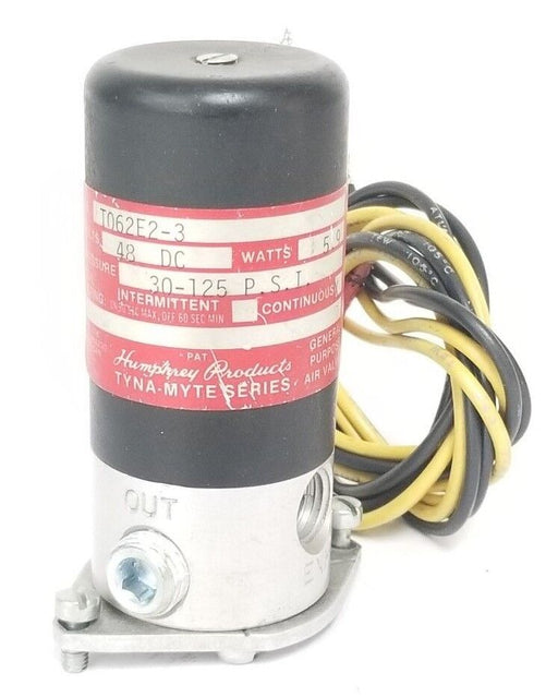 HUMPHREY T062E2-3 DOUBLE SOLENOID VALVE 2-3 WAY, 48VDC, 30-125PSI, 5.9W, T062E2