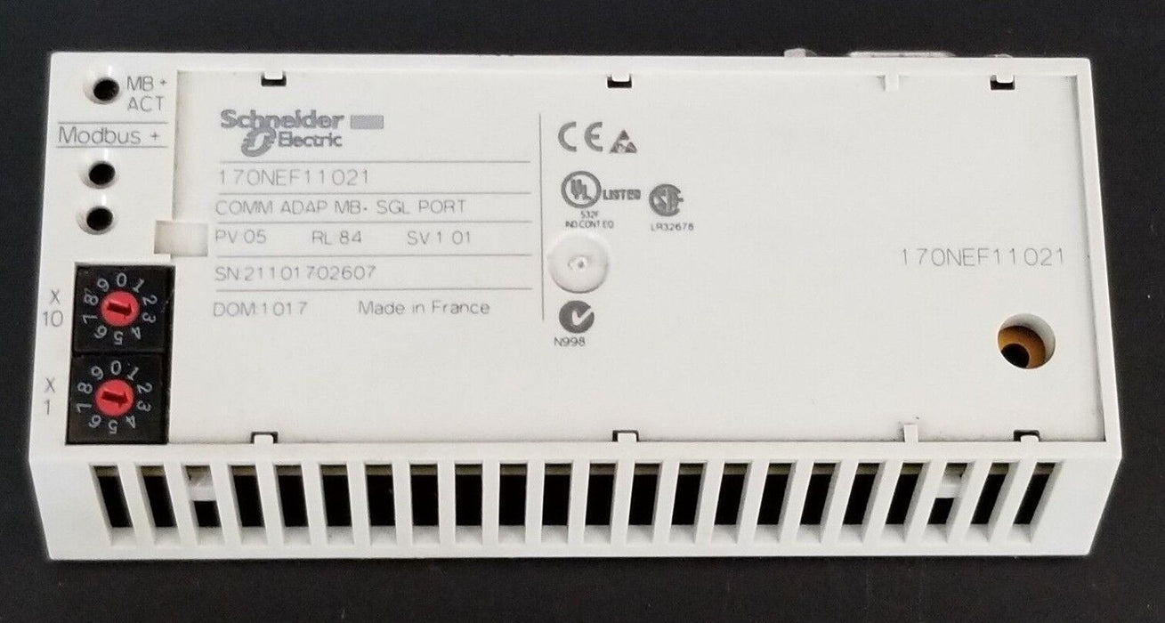 SCHNEIDER-MODICON 170NEF11021 COMM ADAP 984, PV: 05, RL: 82, SV: 1.01