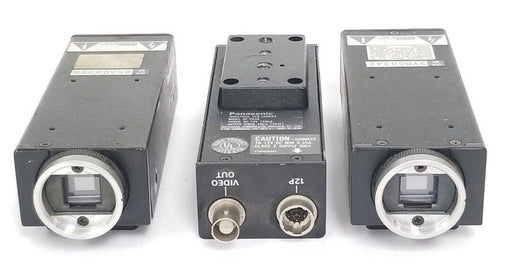 LOT OF 3 PANASONIC GP-CD40 CAMERAS INDUSTRIAL CCD 12VDC, 150MA, GPCD40