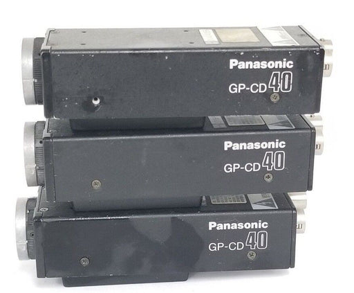 LOT OF 3 PANASONIC GP-CD40 CAMERAS INDUSTRIAL CCD 12VDC, 150MA, GPCD40
