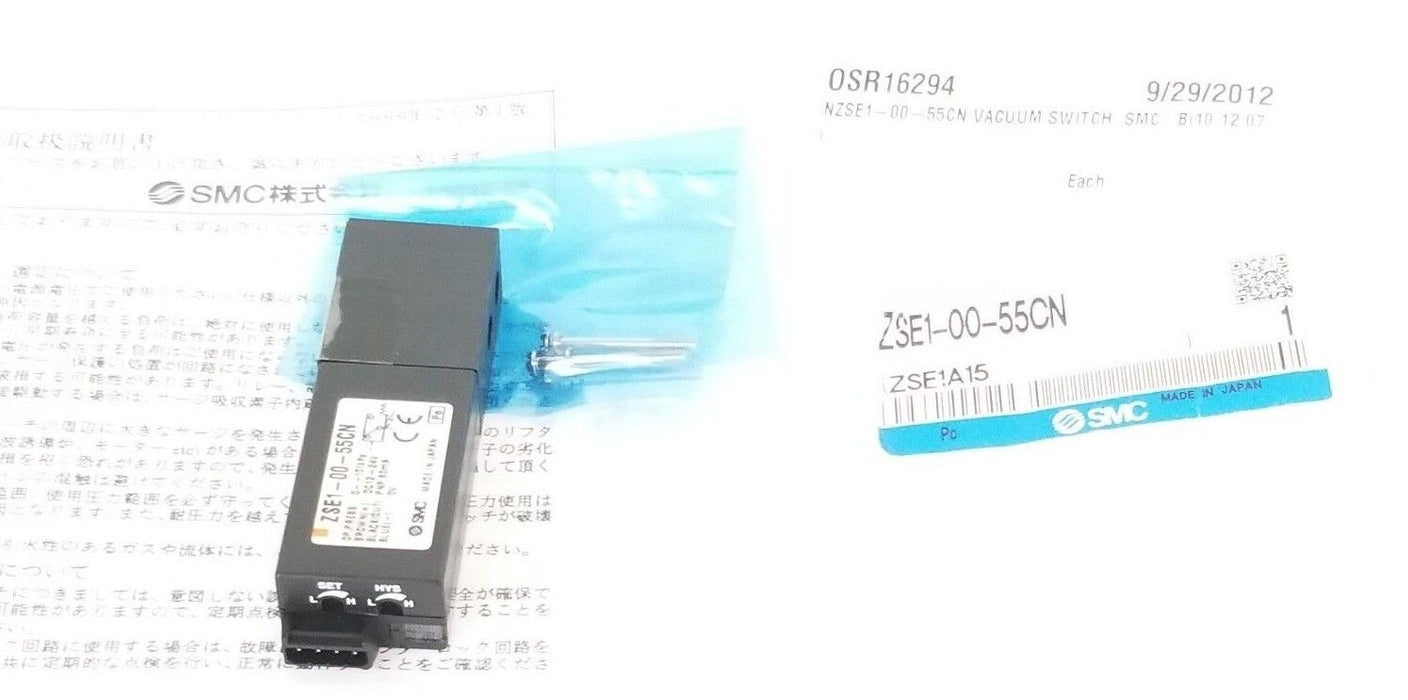 NEW SMC ZSE1-00-55CN COMPACT PRESSURE SWITCH ZSE10055CN