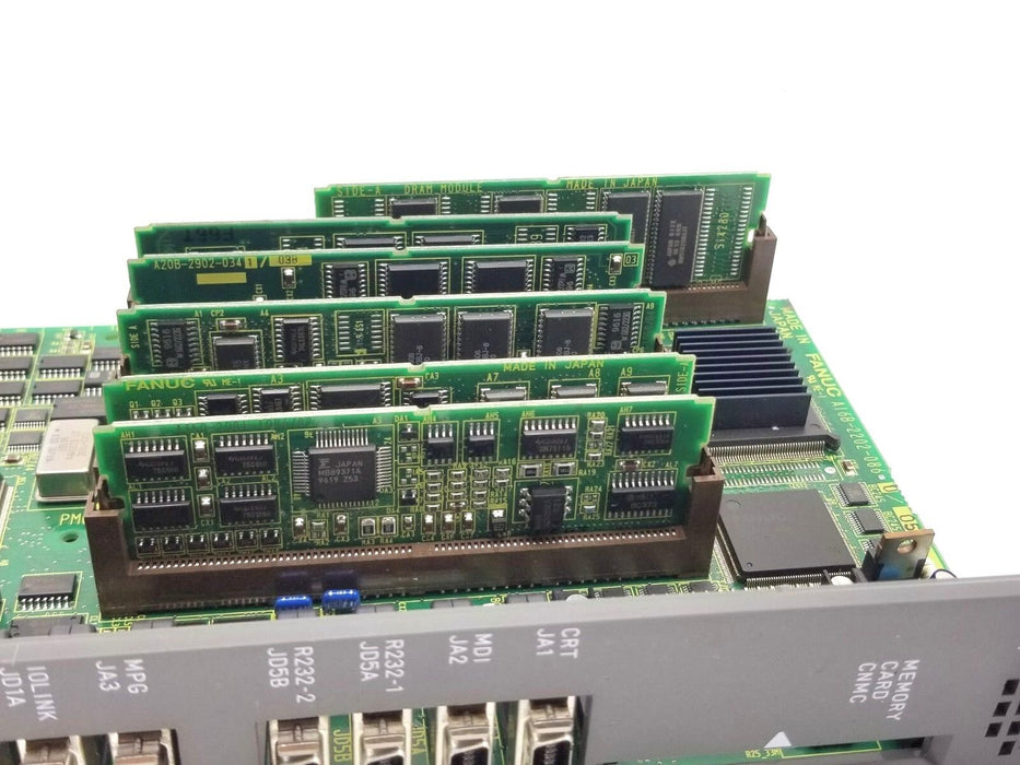 FANUC A16B-2202-0860 / 05D 18B 4 AXIS MAIN CPU BOARD A16B2202086005D W/MODULES