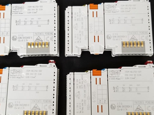 LOT OF 2 WAGO 750-501 & 2 WAGO 750-502 OUTPUT MODULES