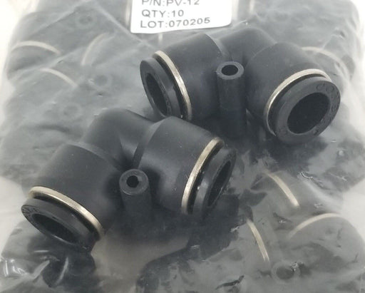 LOT OF 17 NEW PISCO PNEUMATICS PV-12 FITTINGS 12MM, ELBOW, PV12