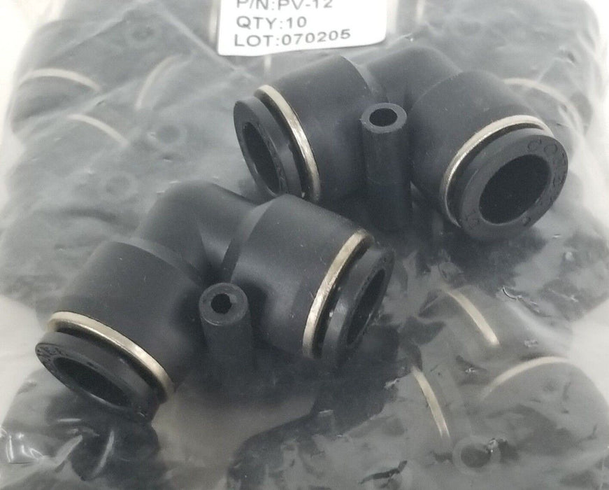 LOT OF 17 NEW PISCO PNEUMATICS PV-12 FITTINGS 12MM, ELBOW, PV12