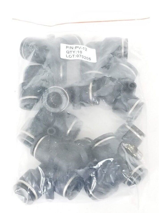 LOT OF 10 NEW PISCO PNEUMATICS PV-12 FITINGS, 12MM, ELBOW, PV12