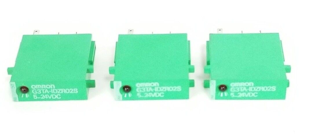LOT OF 3 OMRON G3TA-IDZR02S PHOTOCOUPLER RELAYS 5/24VDC SSR INCLUDES INDICATORS