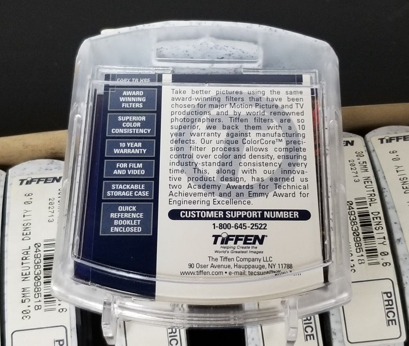 BOX OF 10 NEW TIFFEN 202713 30.5MM NEUTRAL DENSITY 0.6 FILTERS, 202913