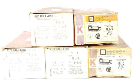 LOT OF 5 NIB HUBBELL KILLARK OLL-5 CONDUIT BODIES 1-1/2'' TYPE: LL