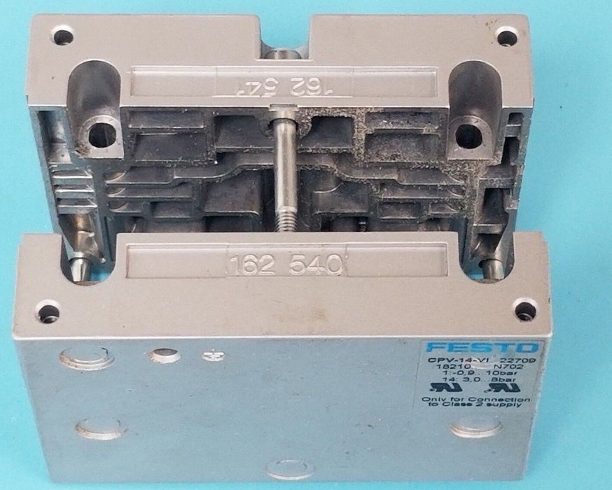 FESTO ELECTRIC CPV-14-VI PNEUMATIC MANIFOLD 18210 , 162-540 , 162-541
