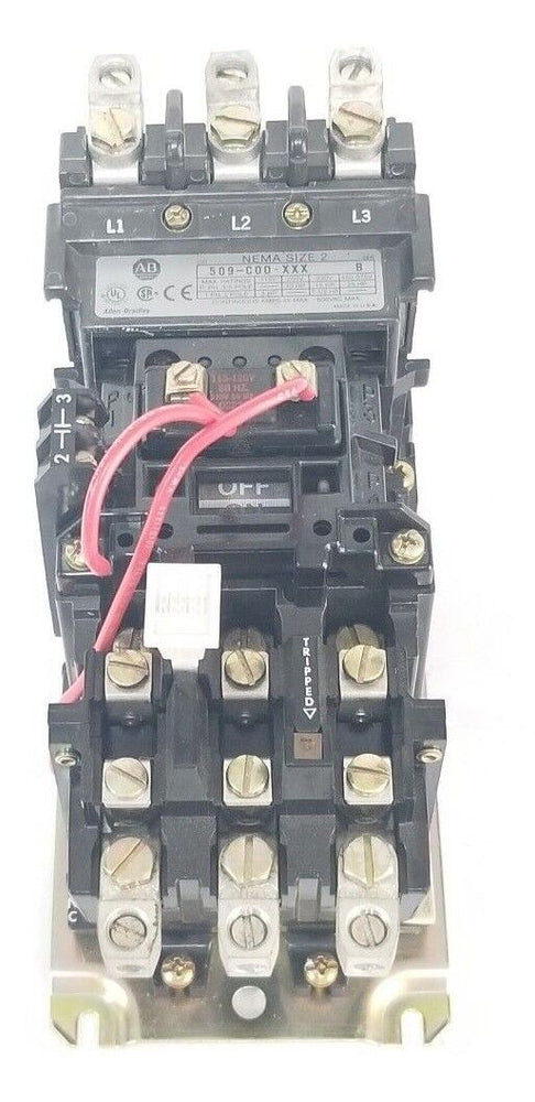 ALLEN BRADLEY 509-COD-XXX STARTER SIZE 2, SER. B, 120V 60HZ, CC236 , 595-A