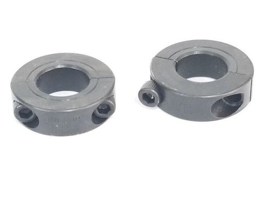 LOT OF 2 RULAND 13/16 SHAFT CLAMPS (MISSING ONE SCREW)