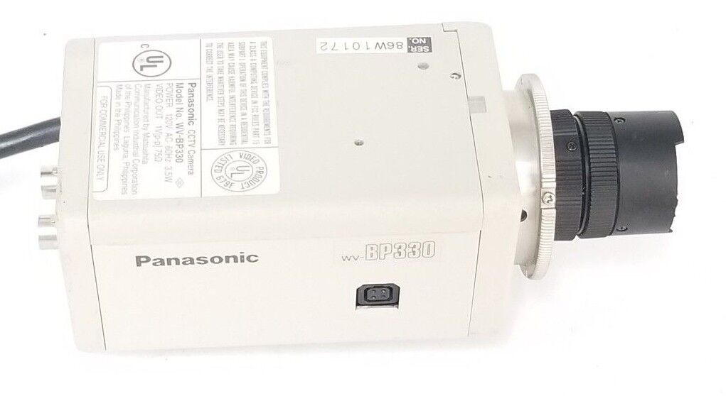 LOT OF 2 PANASONIC WV-BP330 CCTV CAMERA 120V AC, 60HZ, 3.5W, WVBP330