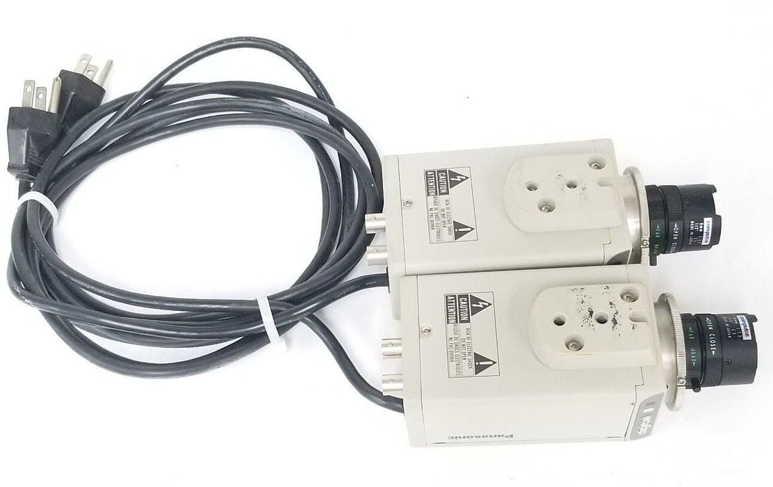 LOT OF 2 PANASONIC WV-BP330 CCTV CAMERA 120V AC, 60HZ, 3.5W, WVBP330