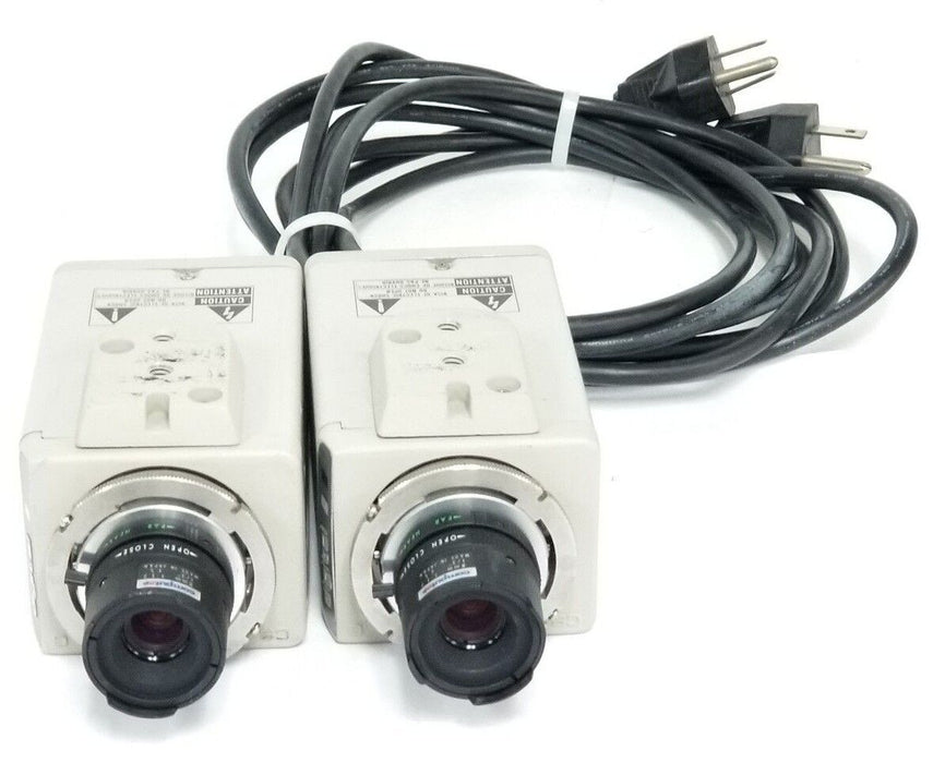 LOT OF 2 PANASONIC WV-BP330 CCTV CAMERA 120V AC, 60HZ, 3.5W, WVBP330