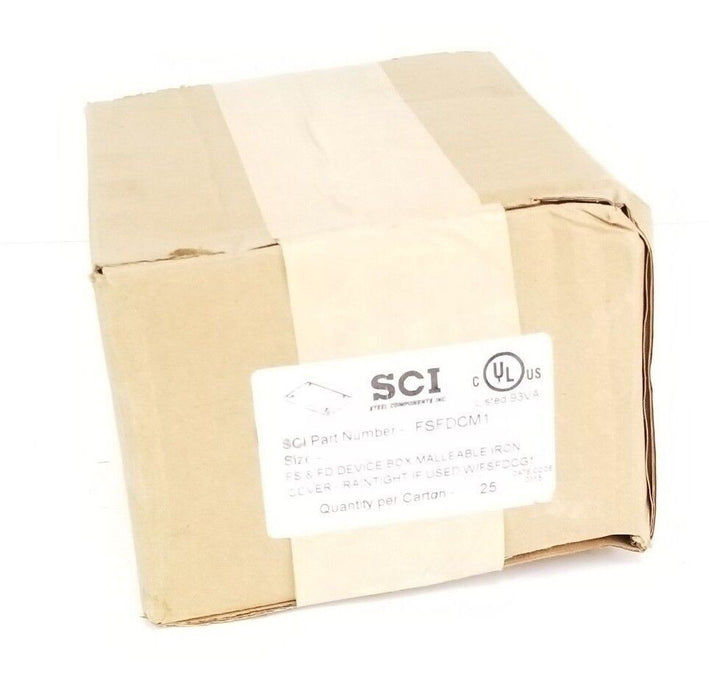 FACTORY SEALED SCI FSFDCM1 FS & FD DEVICE BOX MALLEABLE IRON COVER (QTY: 25)