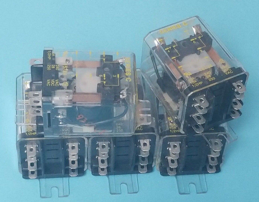 LOT OF 5 SQUARE D 8501-KFD12V56 RELAYS SER. C, 48VDC, 8501KFD12V56