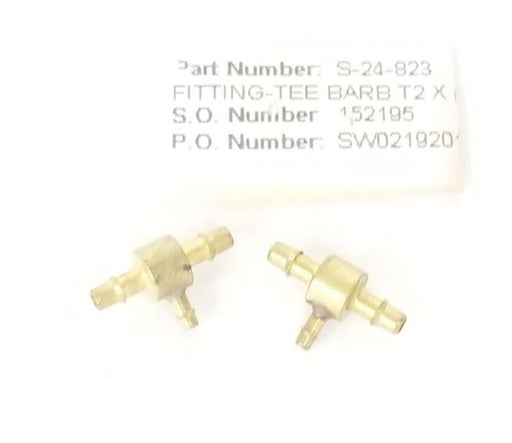 LOT OF 2 NEW GENERIC S-24-823 FITTINGS-TEE BARB T2 X (2 X T3)