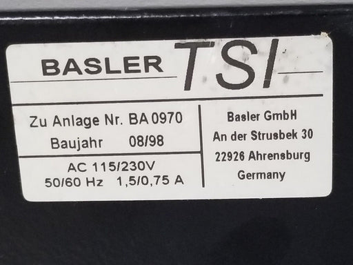 BASLER TSI BA-0970 DVD/CD INSPECTION DEVICE 115/230VAC, 50/60HZ, BA0970