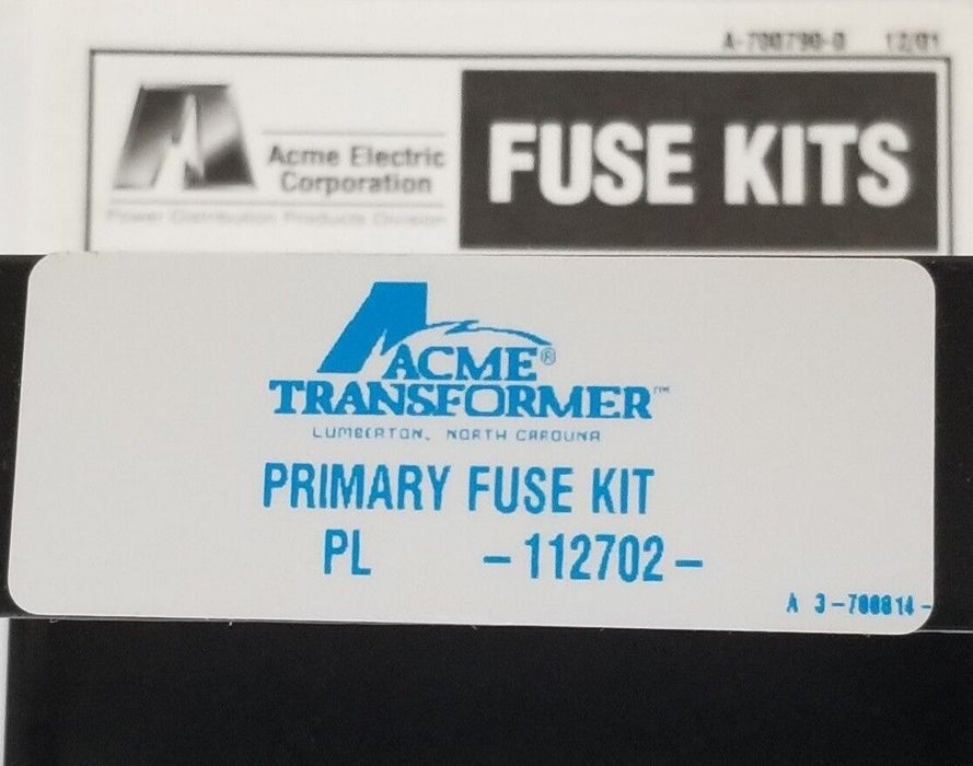 NIB ACME TRANSFORMER PL-112702 PRIMARY FUSE KIT PL112702