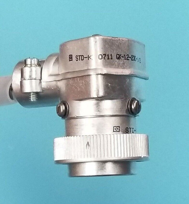 NEW ITT CANNON GK-12-23C-1/2 STANDARD K CONNCTOR STD-K 12C 90 DEG. PLUG SK