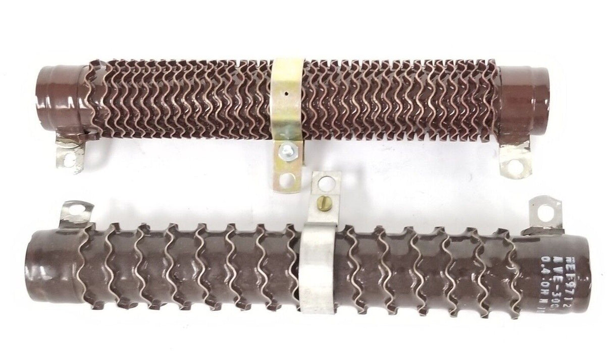 LOT OF 2 NEW AVE-300-0.4 OHM RESISTORS, 723663002, HE19712, HE10509, AVE300, 10P