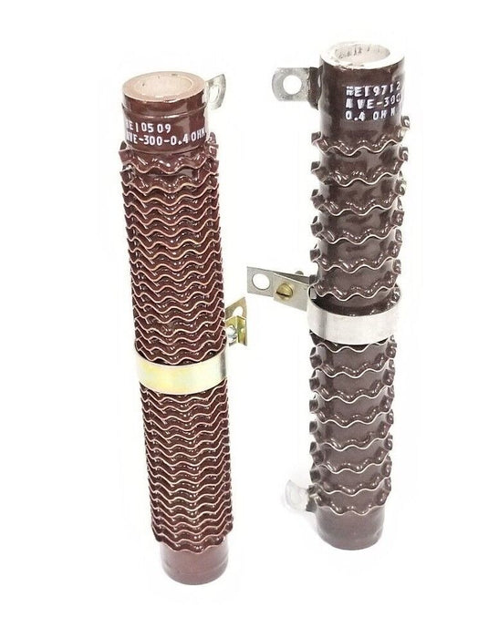 LOT OF 2 NEW AVE-300-0.4 OHM RESISTORS, 723663002, HE19712, HE10509, AVE300, 10P