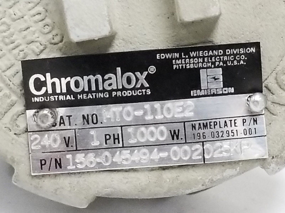 NEW CHROMALOX MTO-110E2 288500 MTO-1 OIL IMMERSION HEATER , 240V, 1P, 1000W