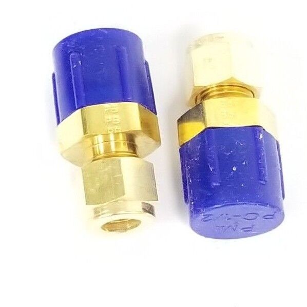 BOX OF 20 NEW PARKER 6MSC8N-B BRASS FITTINGS, 3/8" A-LOK X 1/2" MNPT, 6MSC8NB