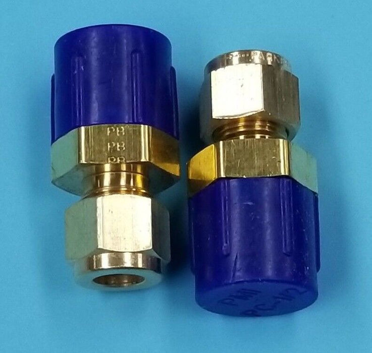 BOX OF 20 NEW PARKER 6MSC8N-B BRASS FITTINGS, 3/8" A-LOK X 1/2" MNPT, 6MSC8NB