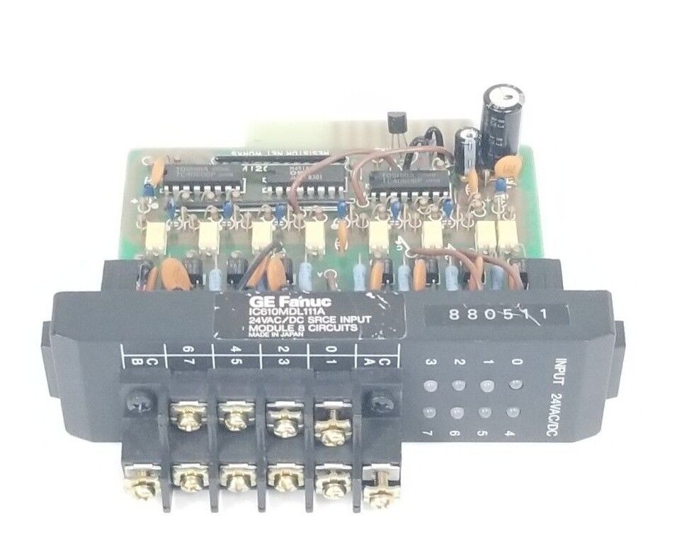 GE FANUC IC610MDL111A 24VAC/DC SOURCE INPUT MODULE 8 CIRCUITS