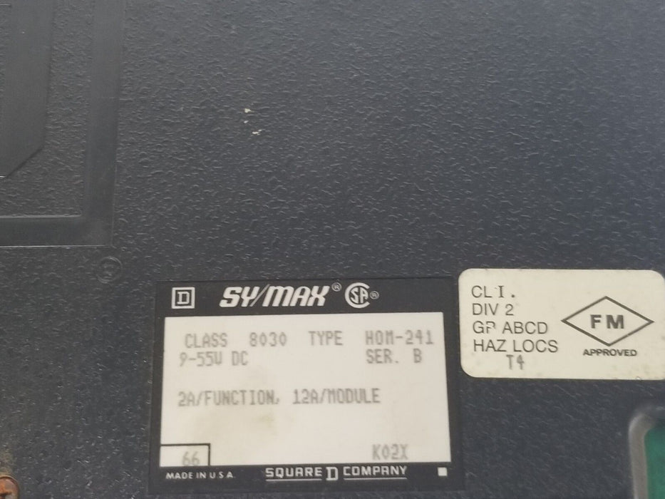 SQUARE D SY/MAX 8030-HOM-241 OUTPUT MODULE SER. B, 9-55VDC, 8030HOM241