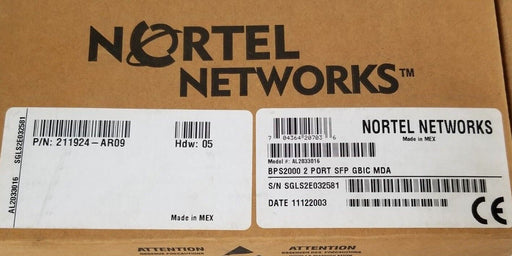 NIB NORTEL NETWORKS BPS2000-2GE MDA BOARD 2 PORT SFP GBIC MDA P210464-CR02