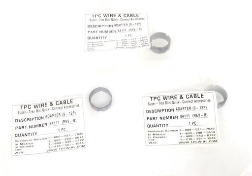 LOT OF 3 NEW TPC WIRE & CABLE 84111 (REV-B) ADAPTER (9-12P)