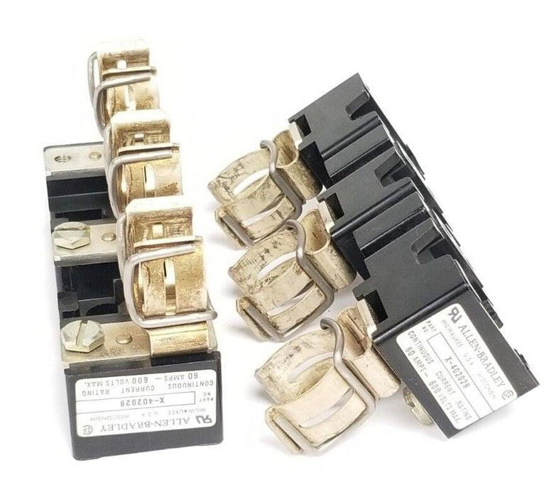 LOT OF 2 ALLEN BRADLEY X-402028 FUSE BLOCK HOLDERS 60A, 600V, X402028