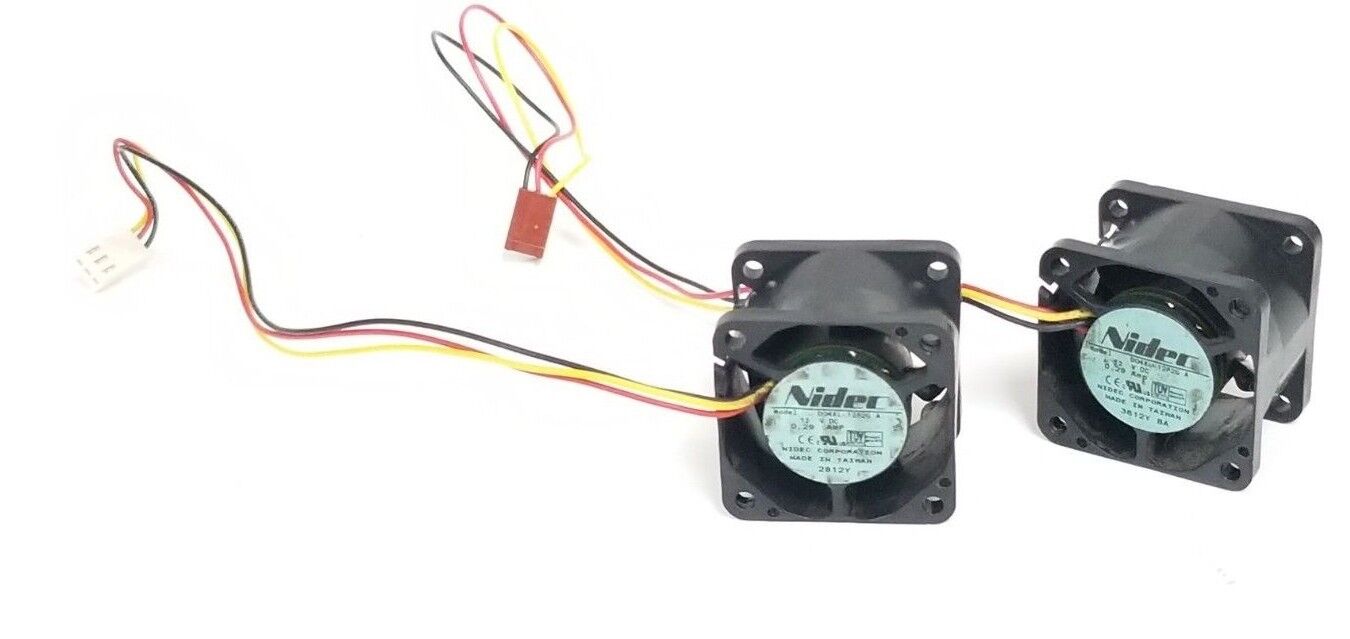 LOT OF 2 NIDEC D04XL-12P2G A FANS 12VDC, 0.29A, D04XL12P2GA