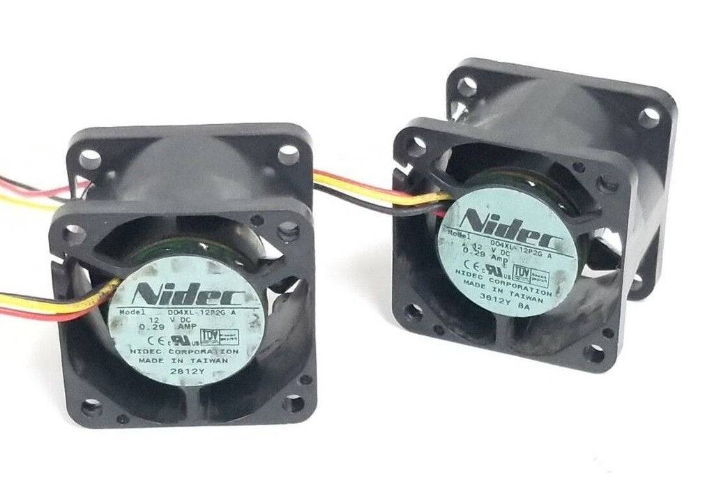 LOT OF 2 NIDEC D04XL-12P2G A FANS 12VDC, 0.29A, D04XL12P2GA